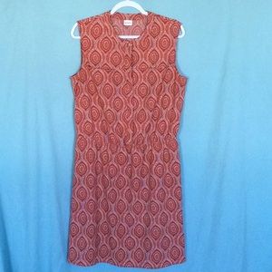 Merona Orange & Red Shift Dress Pockets, Size XL